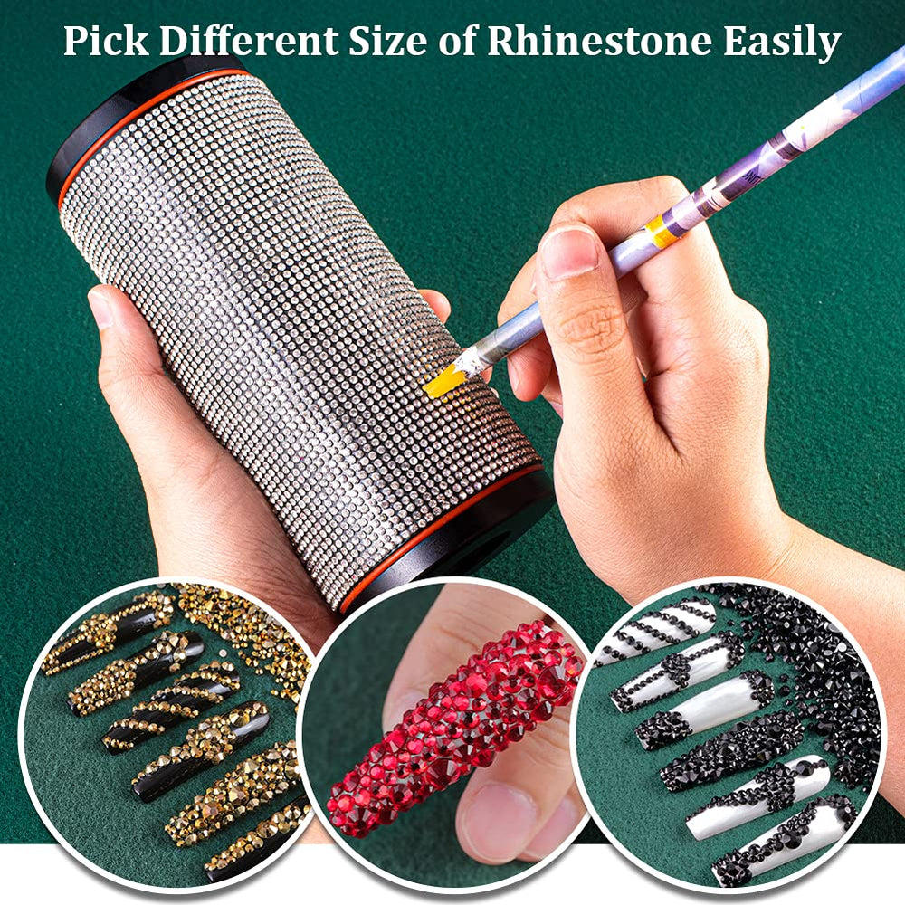 GA&EN long nail art tool ready for precise gem placement.