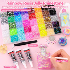 GA&EN rhinestones trio kit with tweezers and pickup pen for precise placement.
