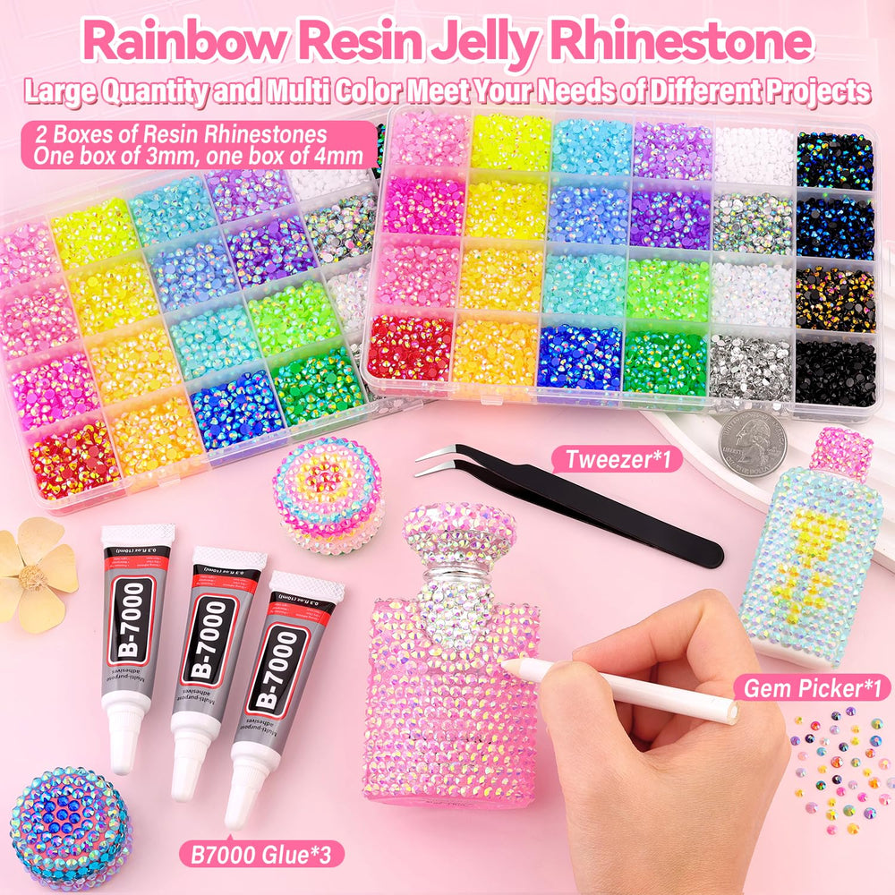 GA&EN rhinestones close-up reveals AB-coated sparkle ideal for craft projects.