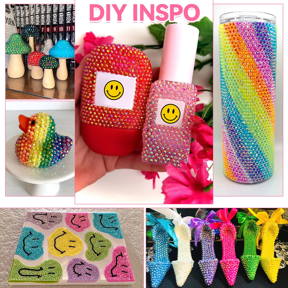 GA&EN stones illuminate shoes, tumblers, phone cases, and nails with color-shifting shine.