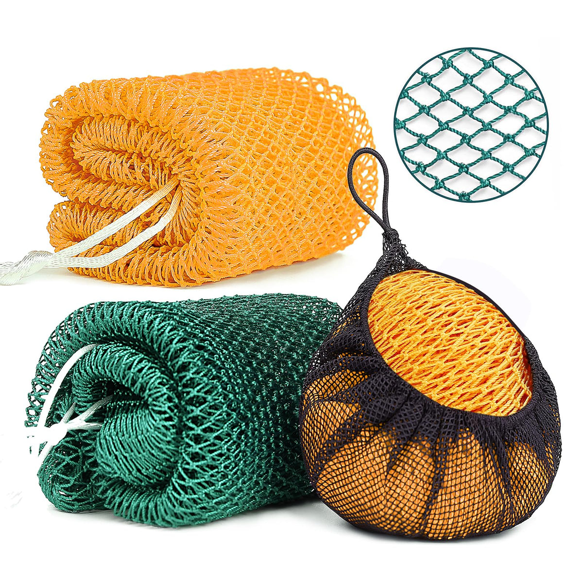 Gainlove African net sponge 2-pack for gentle daily exfoliation.