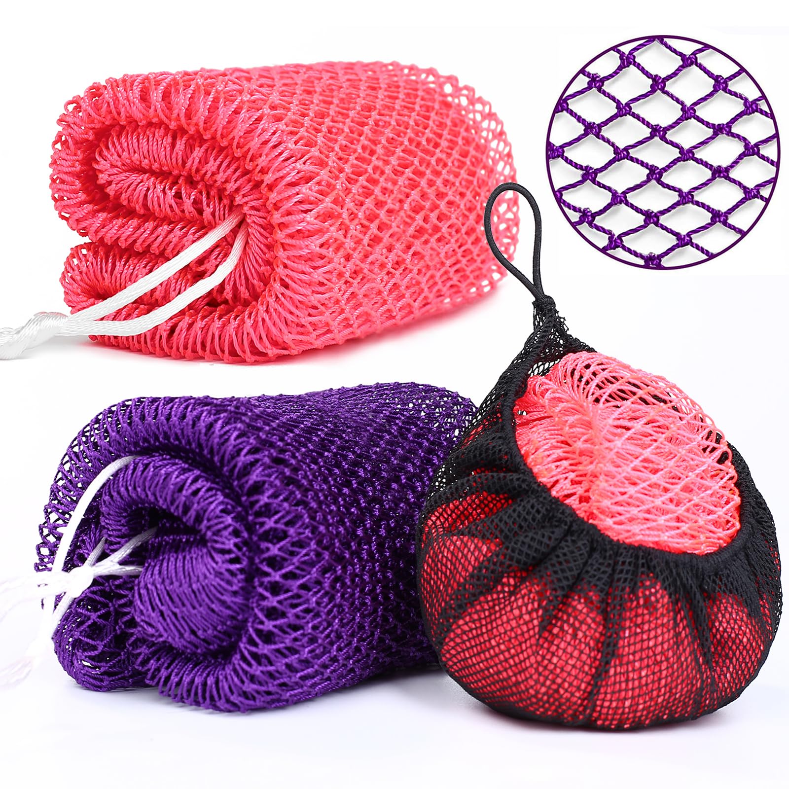Gainlove African Net Sponge exfoliating texture for smoother skin during showers.