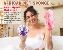 Gainlove African Net Sponge long reach helps reach back and shoulders easily.