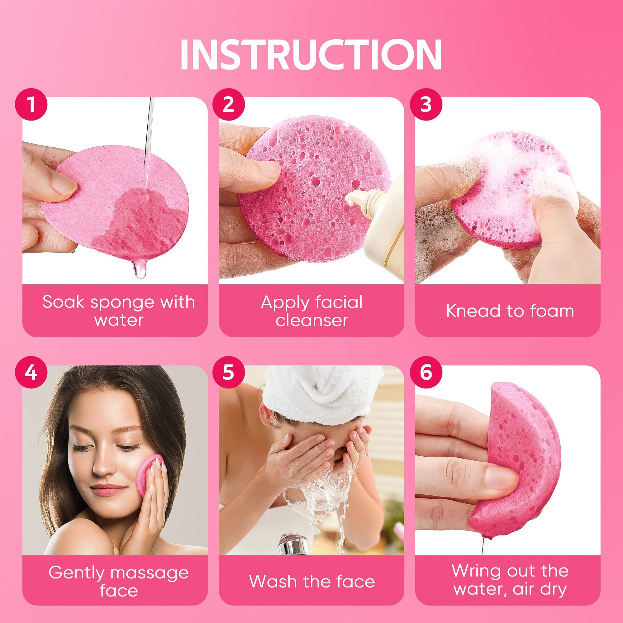 GAINWELL biodegradable cellulose sponges for eco-friendly skincare
