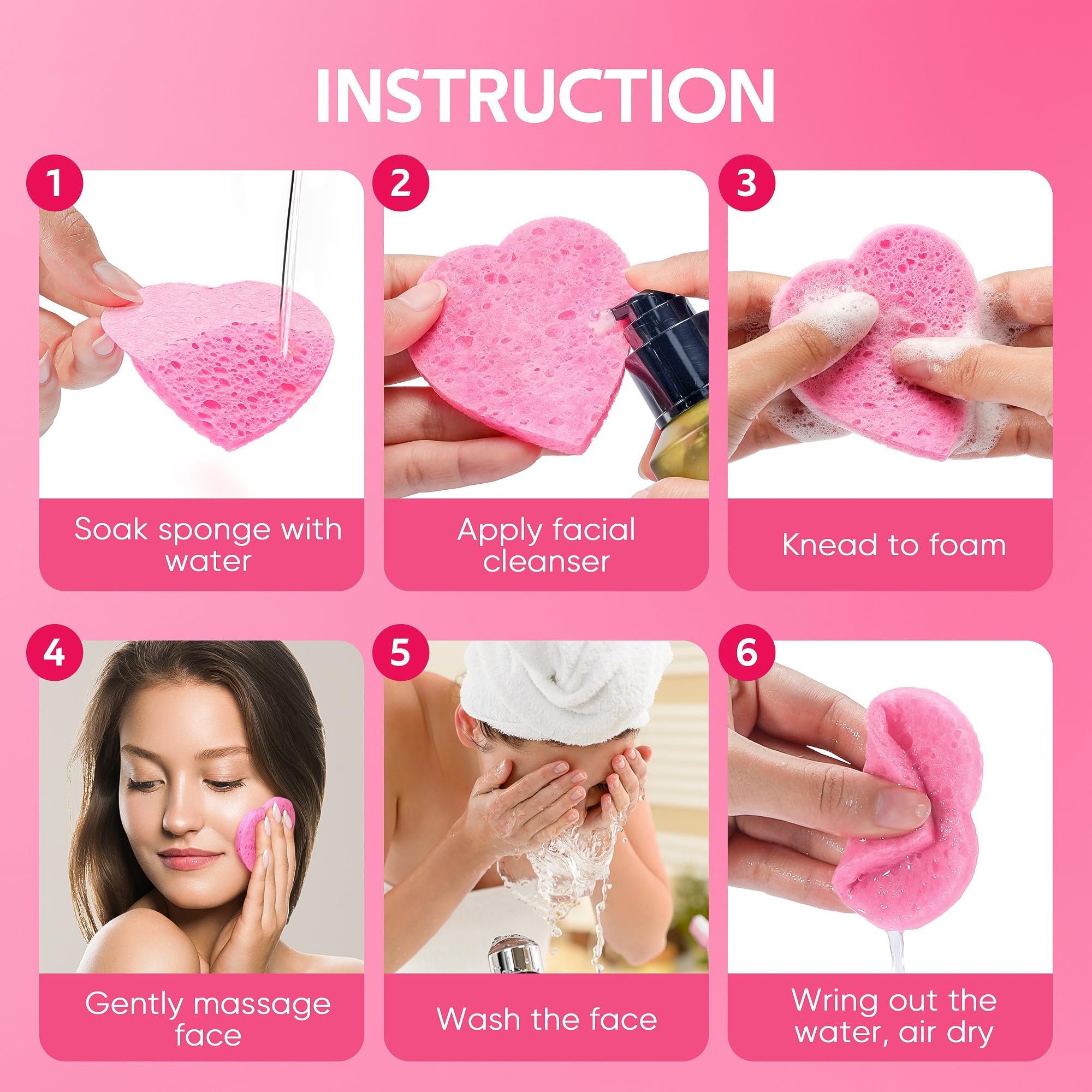 Gainwell face cleansing sponge in use for soft cleansing and makeup removal.
