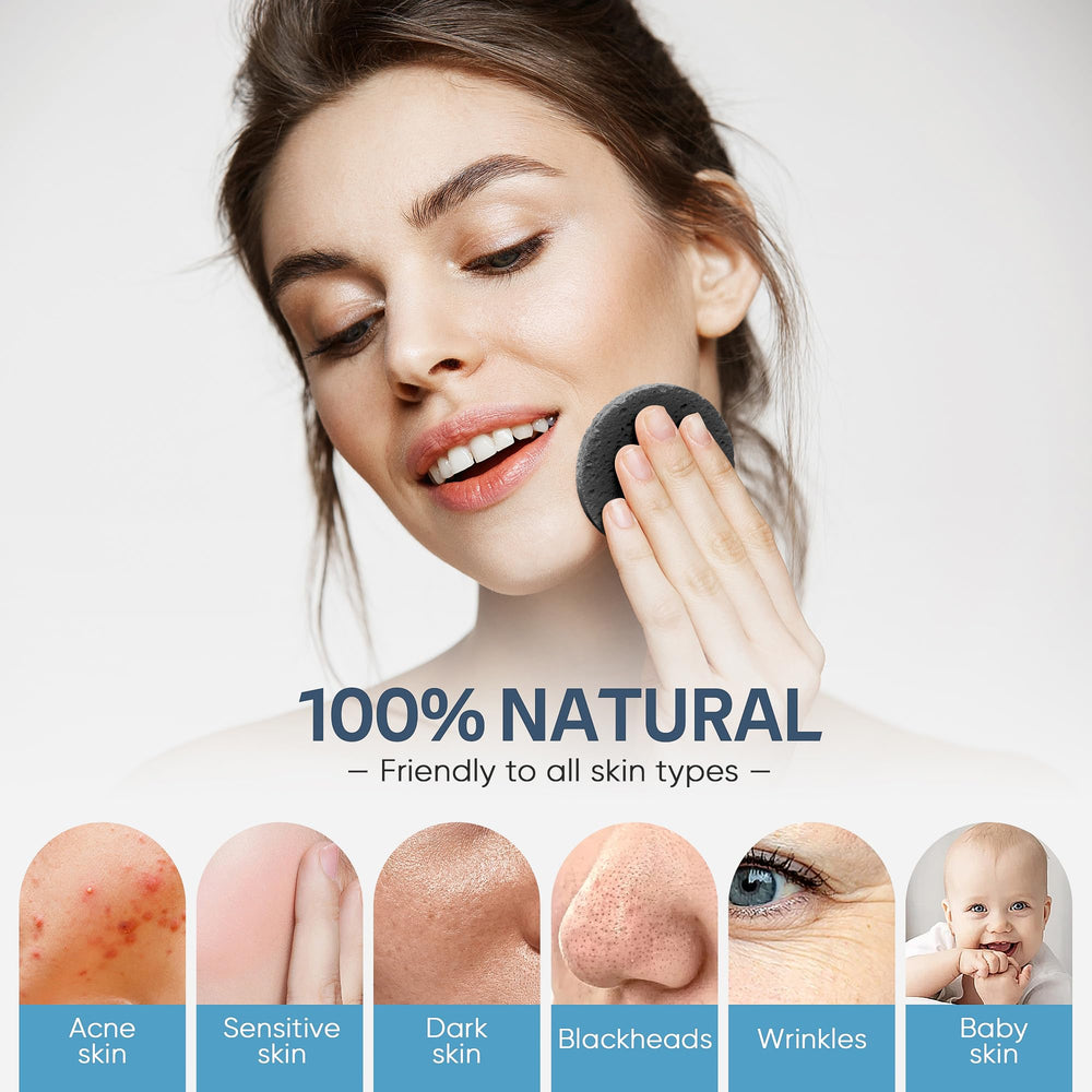 GAINWELL makeup removal with black sponge, gentle cleansing