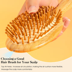 GAINWELL paddle brush ergonomic handle enhances grip during daily grooming.