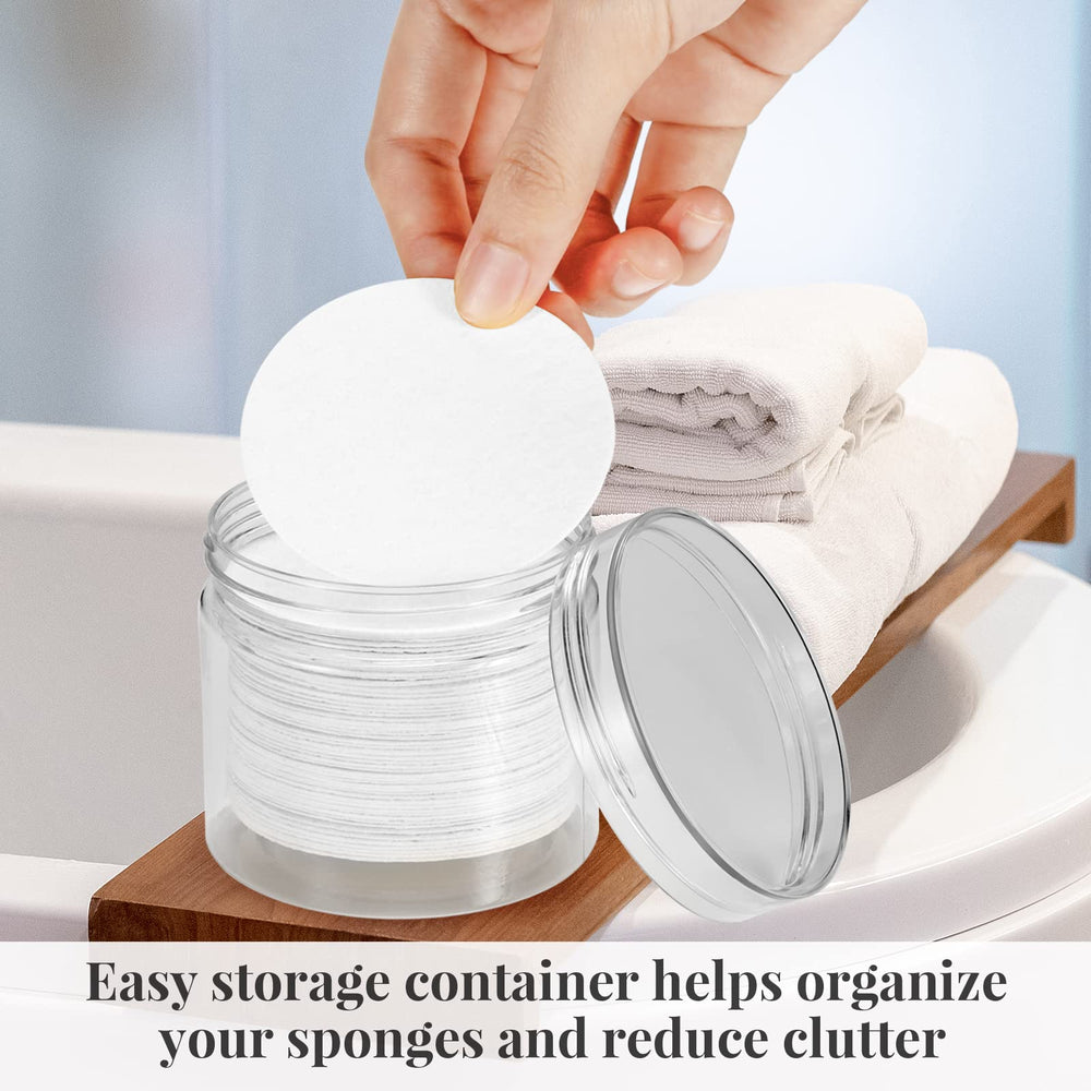 GAINWELL sponges in use for quick cleansing with gentle exfoliation.