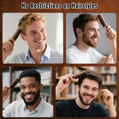 GAINWELL Wild Boar Bristle Hair Brush beard styling demonstration distributes oil evenly