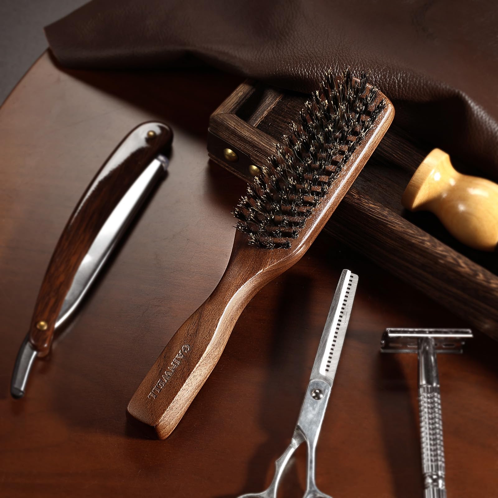 GAINWELL Wild Boar Bristle Hair Brush packaging ready