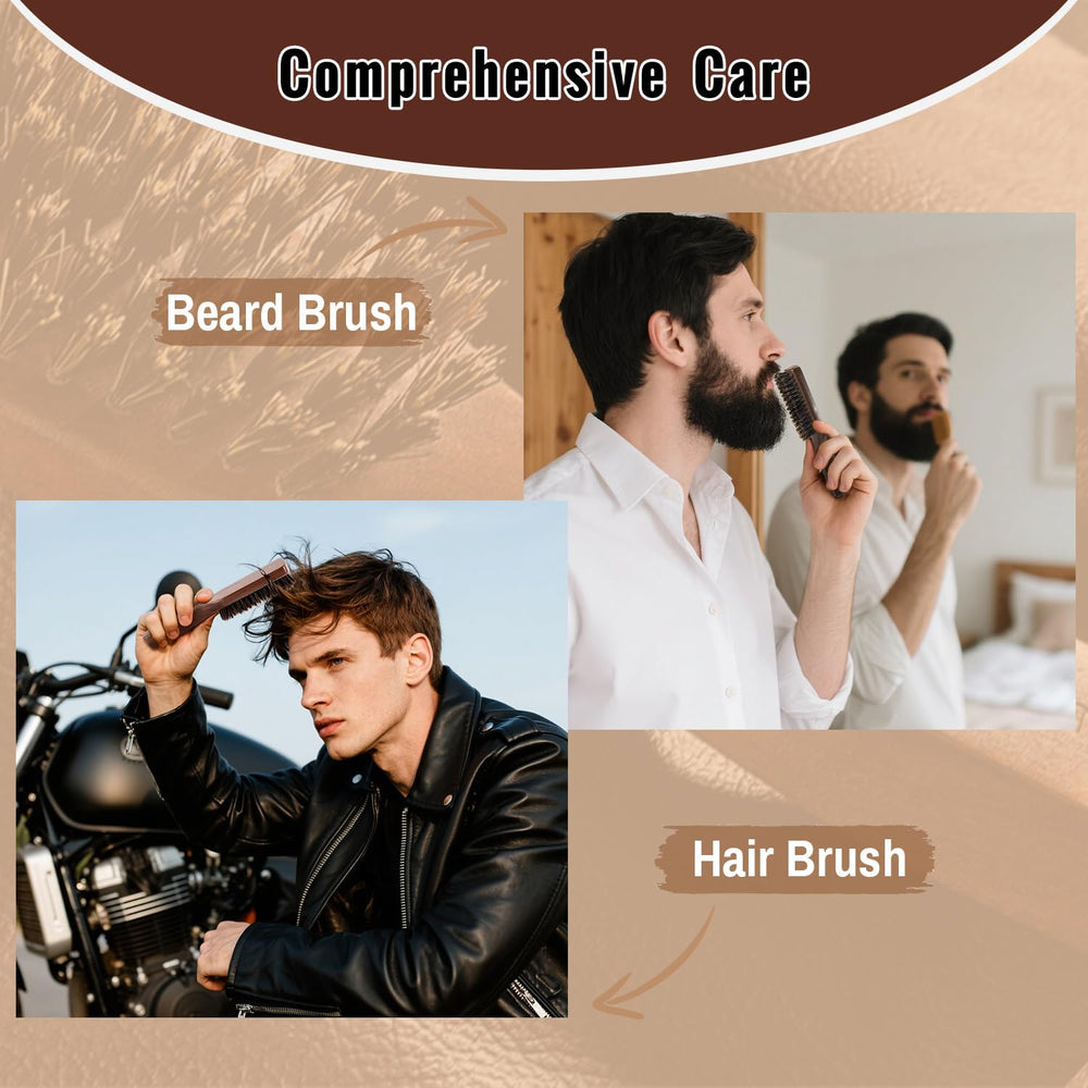 GAINWELL Wild Boar Bristle Hair Brush short thick hair styling
