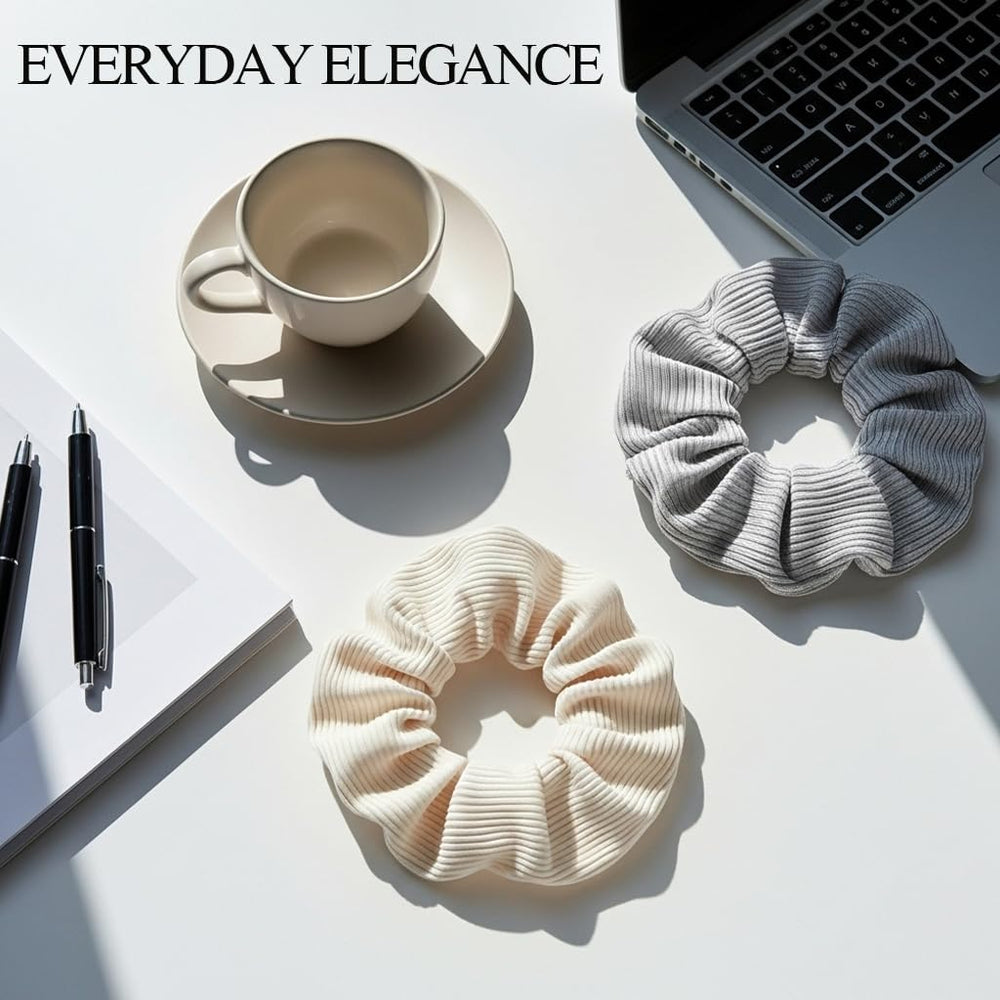 GALAGLIMMER Scrunchies de algodón, colores suaves que combinan con conjuntos cotidianos.