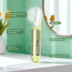 Galtxen razor with replaceable blades for hygienic, easy dermaplaning