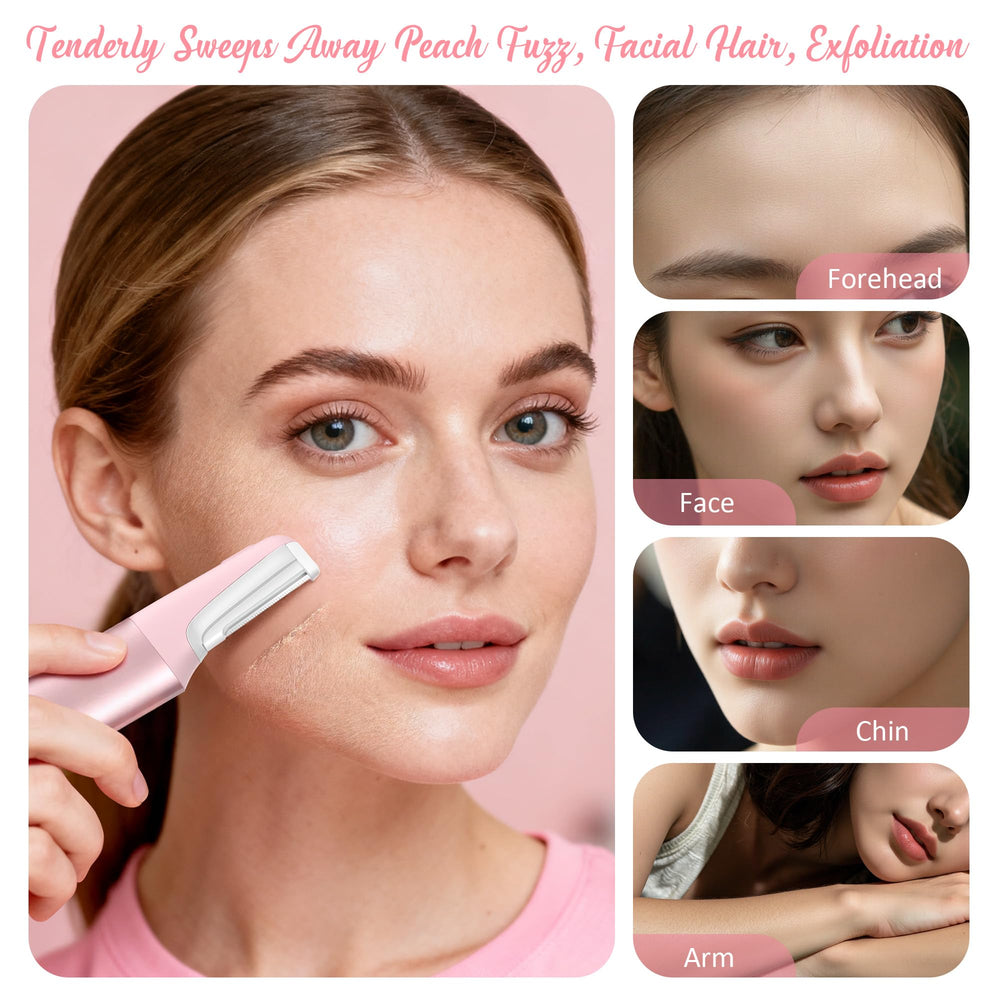 Galtxen Sonic Dermaplane Razor LED light enables precise makeup prep