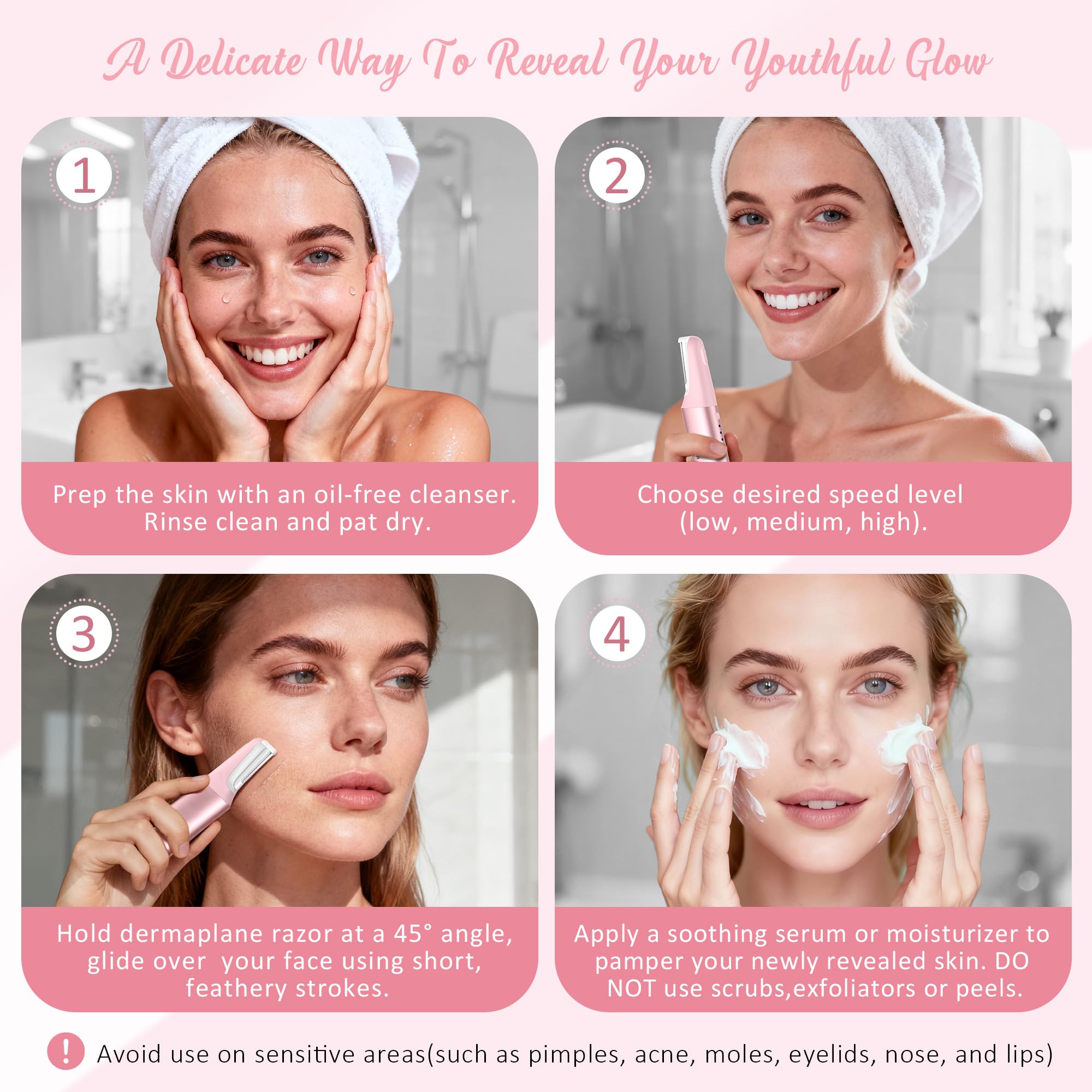 Galtxen stainless safety microblades for gentle exfoliation
