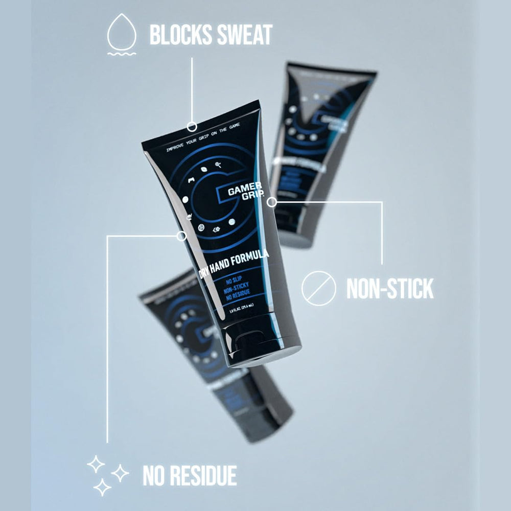 Gamer Grip crema no pegajosa textura ligera para control cómodo.