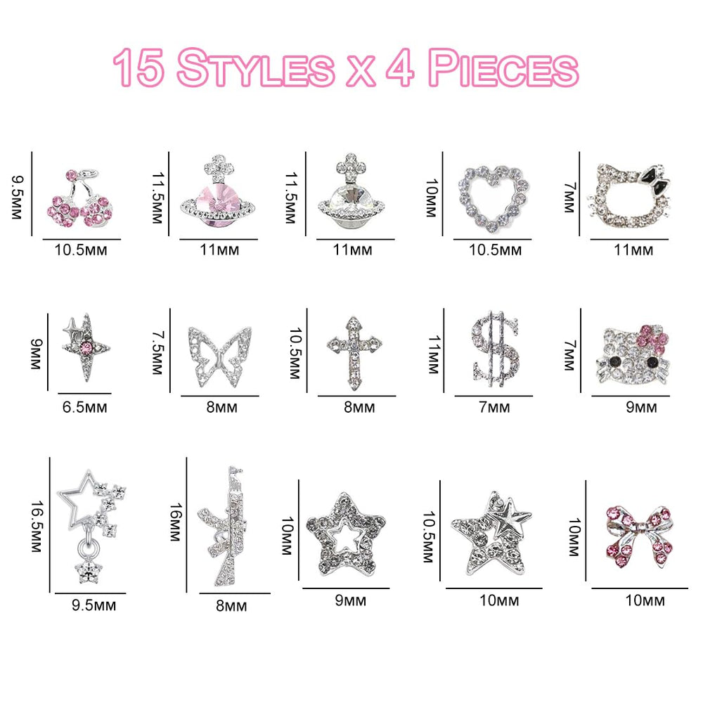 Ganepwns rhinestones kit adds sparkle to acrylic nails with intricate detail