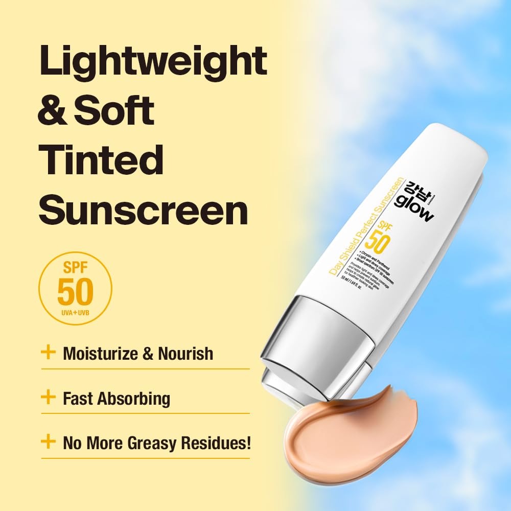 GANGNAM GLOW Day Shield swatched on skin for natural tone-up