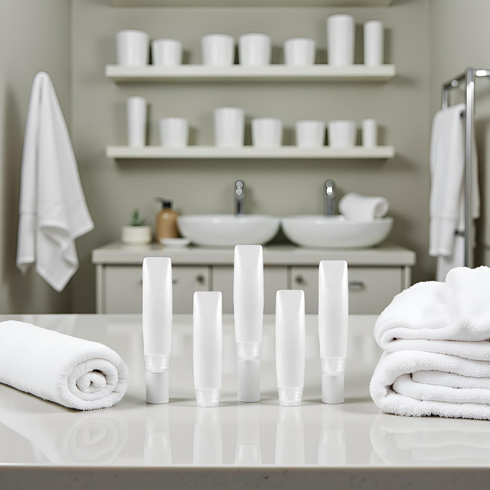 GANPUB multi-use travel tubes for creams, serums, and sunscreen.
