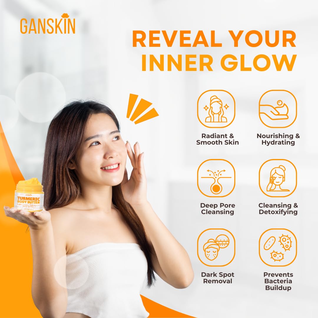 Ganskin envase crema curcuma: diseño práctico desde EE. UU.