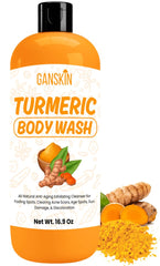Ganskin Turmeric Body Wash bottle brightening the skin