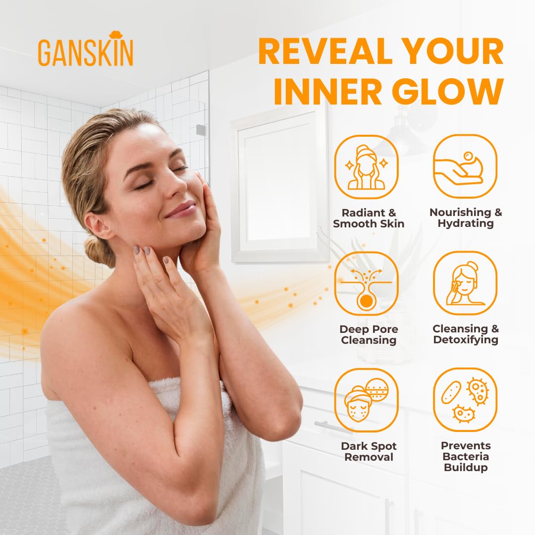 Turmeric powder visual in Ganskin wash for even tone