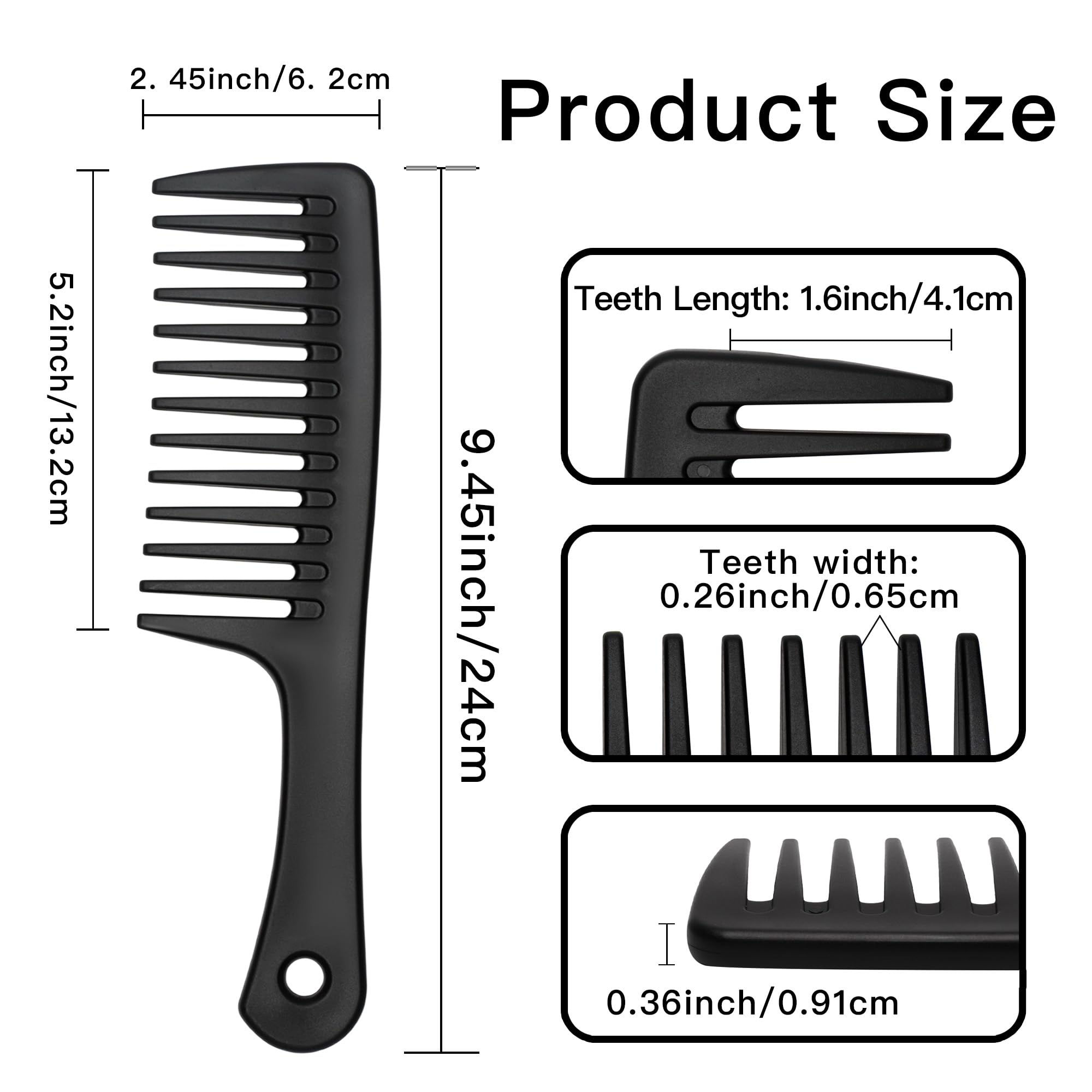 GAONSWOE wide tooth comb suitable for adults, children, and seniors.