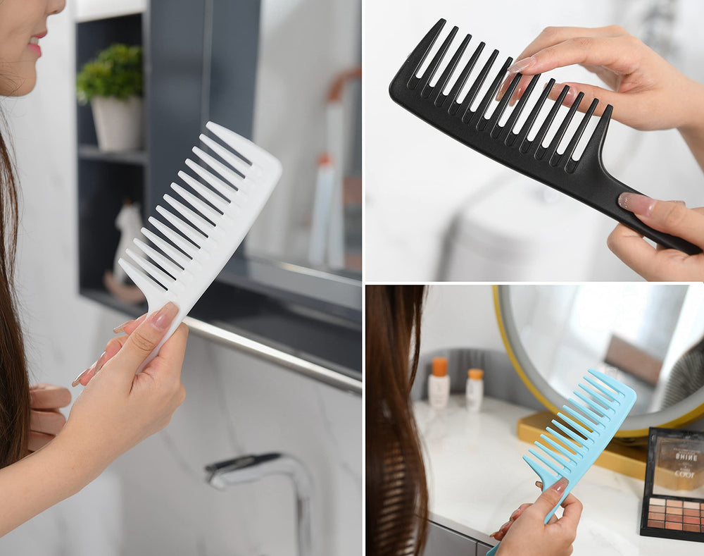 GAONSWOE comb in hand during a routine hair brushing session at home.