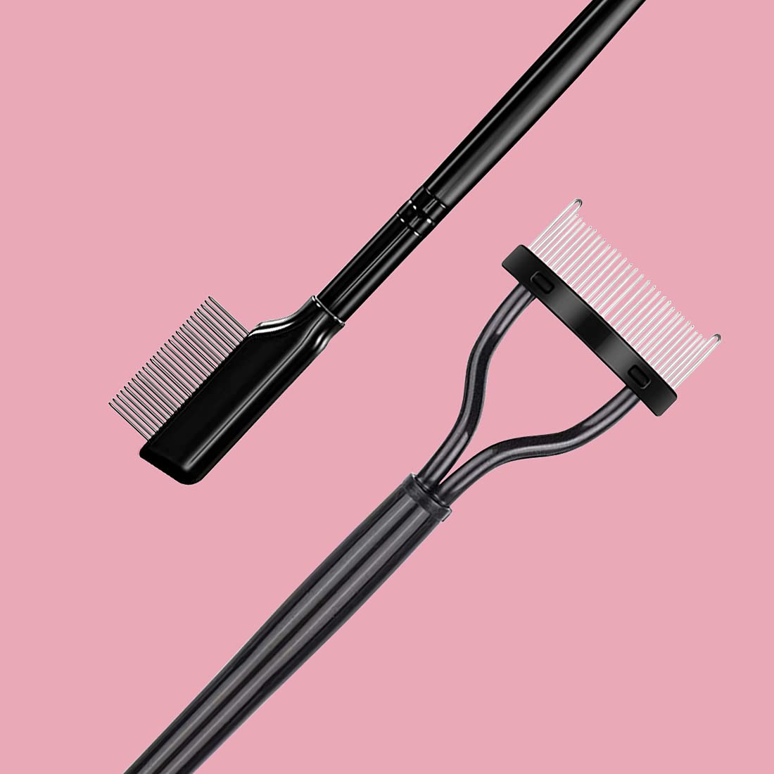 GAOSENLONK curved eyelash brush on a long handle for smooth lift.