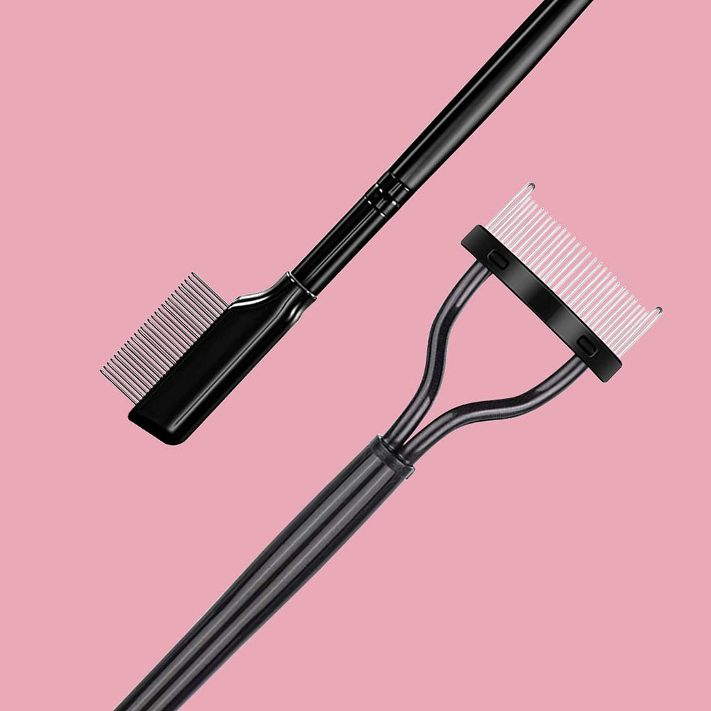 GAOSENLONK curved eyelash brush on a long handle for smooth lift.