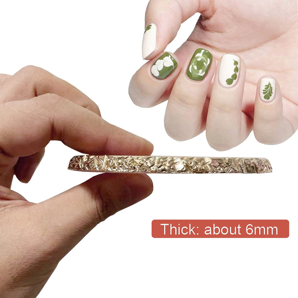 GAOSENLONK resin nail art palette compact size fits travel makeup bags.