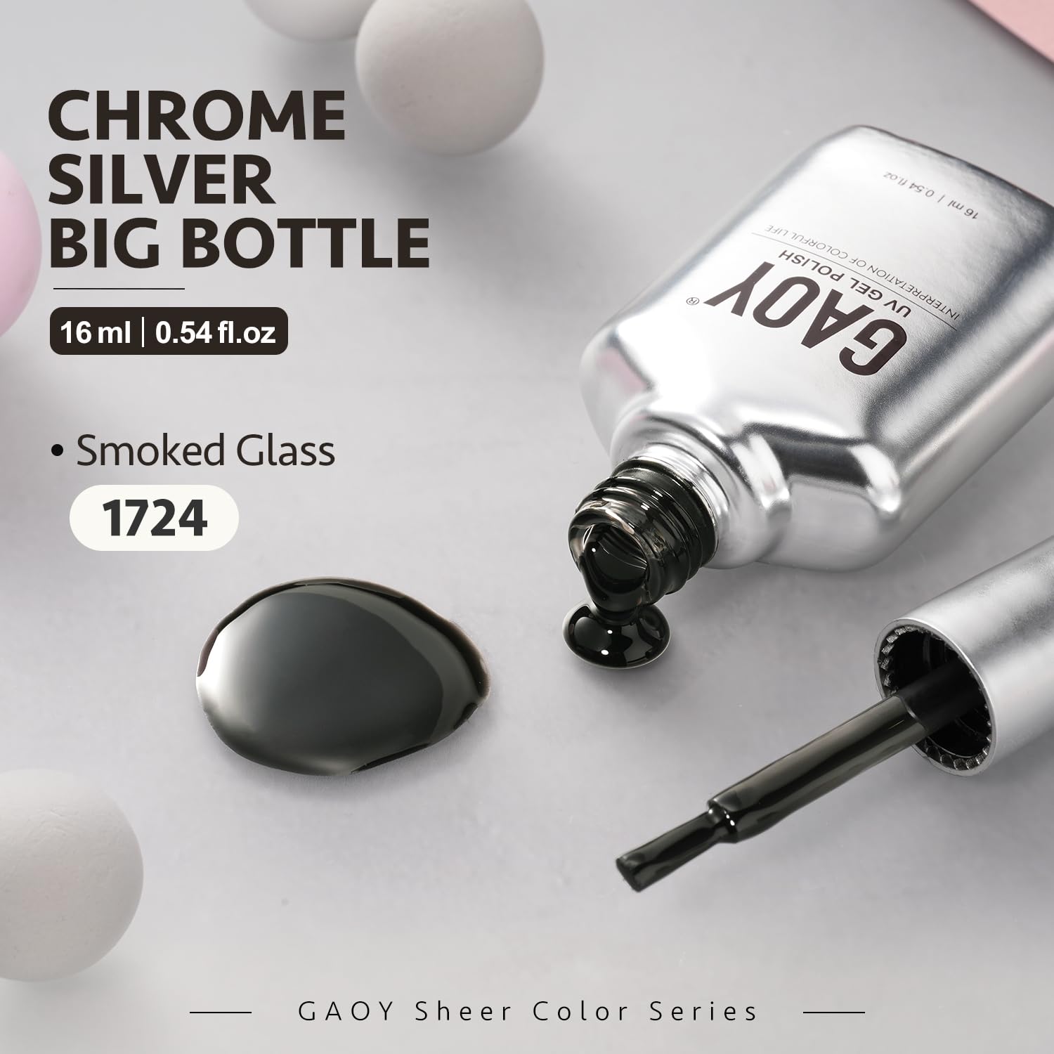 GAOY 16ml smoked glass bottle packaging signals premium quality.