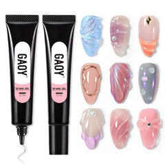 GAOY 3D Nail Gel Clear Sculpting enables crisp 3D shapes