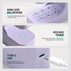 GAOY 45s 60s timer enables flexible curing sessions.