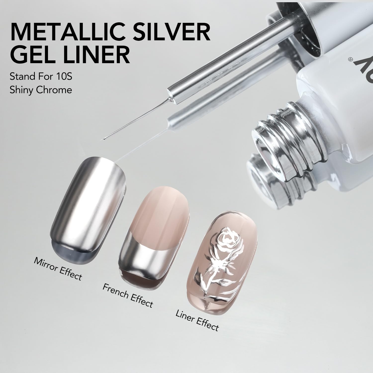 GAOY 8ml nail polish bottle close-up showcases compact at-home mani option.