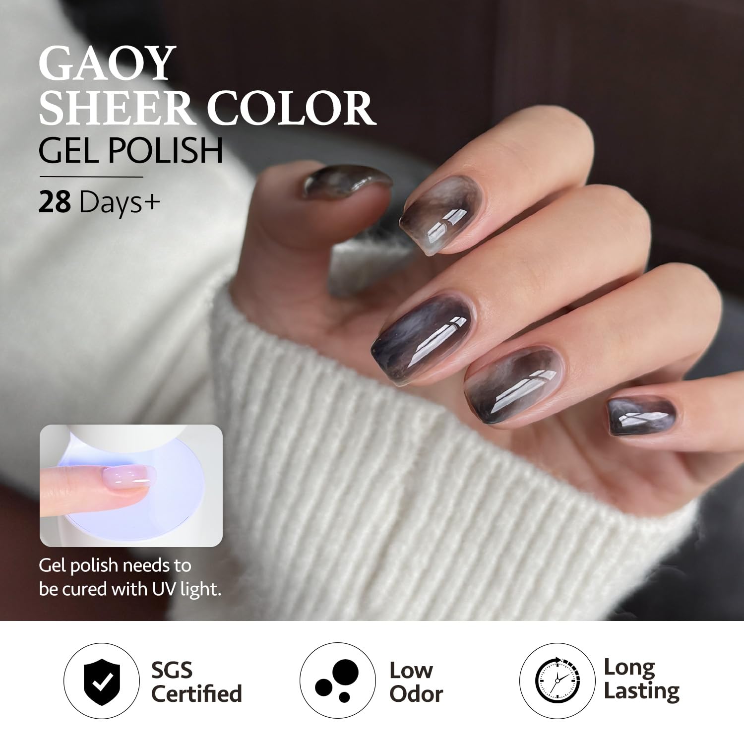 GAOY top coat para un acabado brillante tras el curado