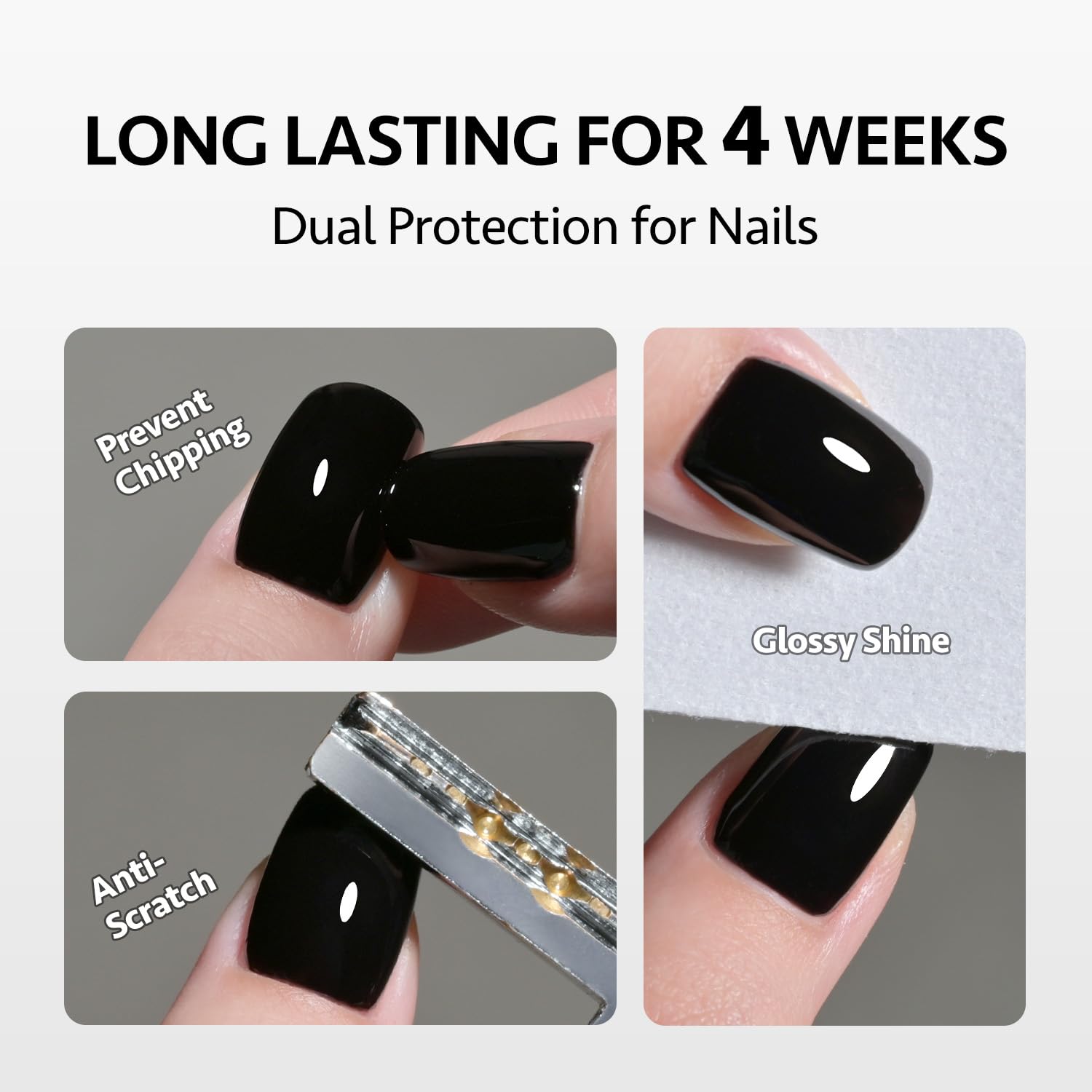 GAOY Uñas con acabado brillante y duradero