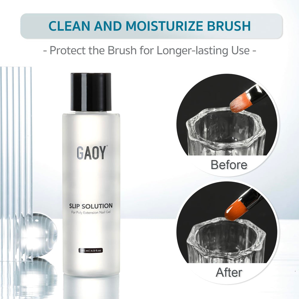 GAOY uso profesional de extensión de gel poligel con brocha inclusiva.