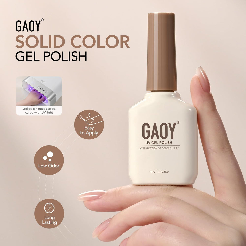 GAOY at-home manicure idea with red gel polish setup