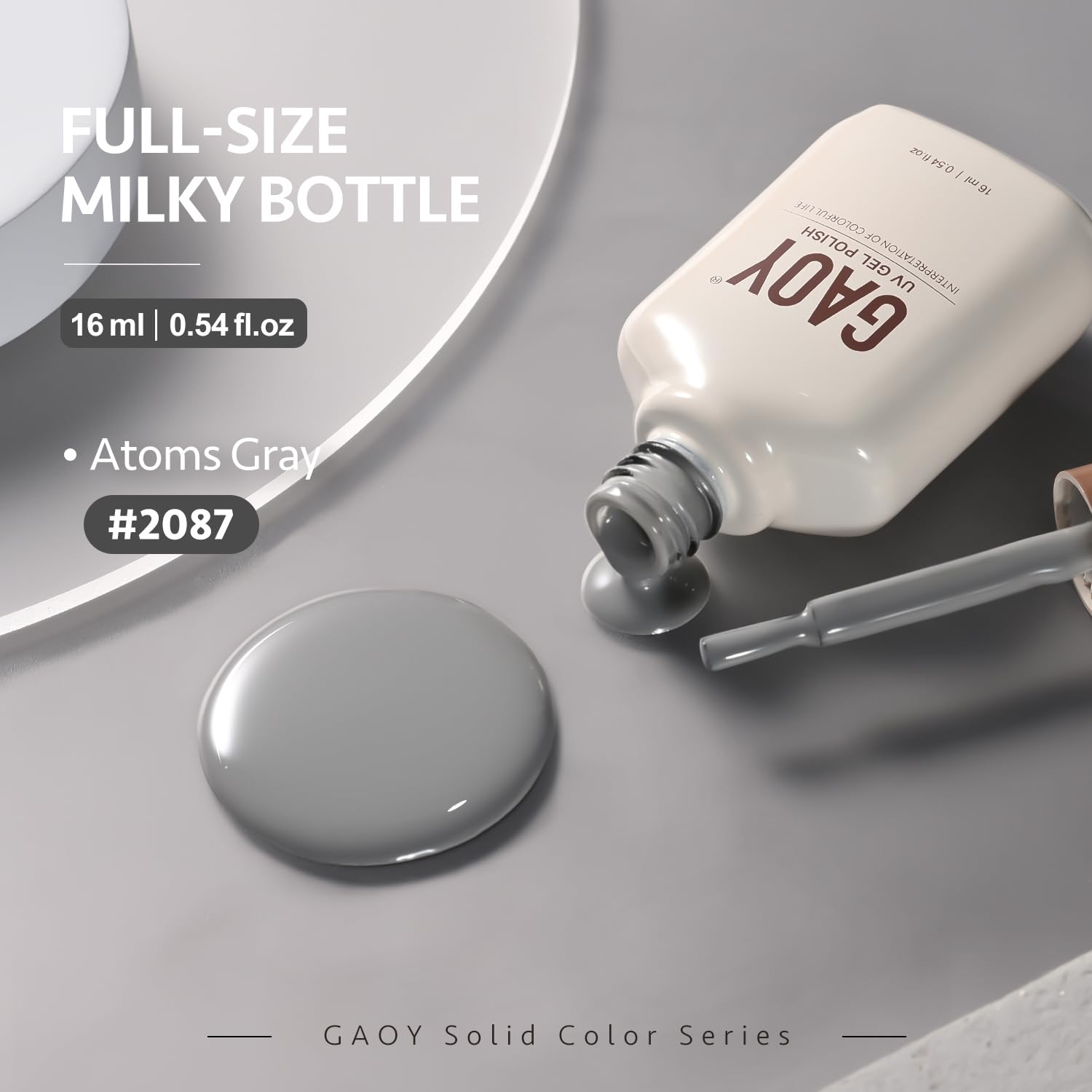 GAOY at-home nail art setup with 16ml bottle and tools.