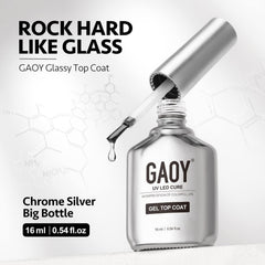 GAOY base coat 16ml bottle with chrome-like design for smooth adhesion