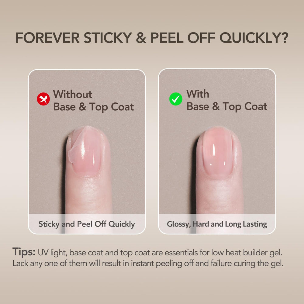 GAOY base coat preps nails for strong adhesion.