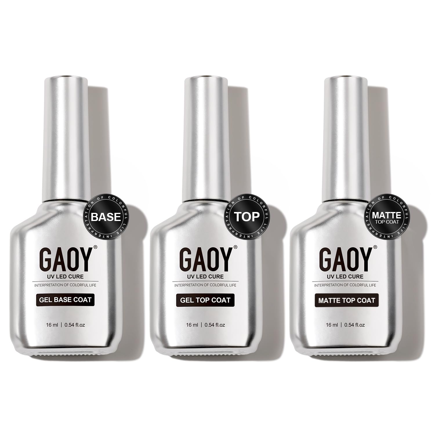 GAOY base-gel 16ml: capa base duradera que mejora la adherencia y el acabado.