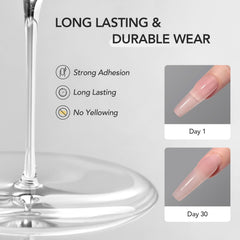 GAOY base gel: capa base para un acabado duradero en uñas artificiales.
