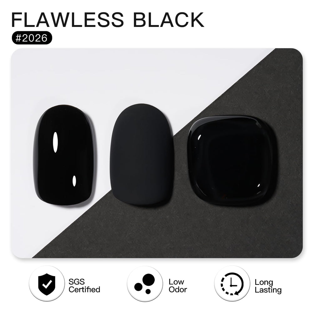 GAOY Black Gel Polish bottle with packaging, ready for DIY nail art