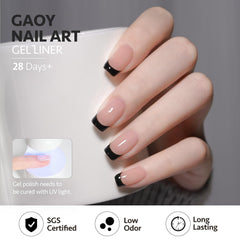 GAOY gel polish cures under lamp in 60 seconds for at-home use.