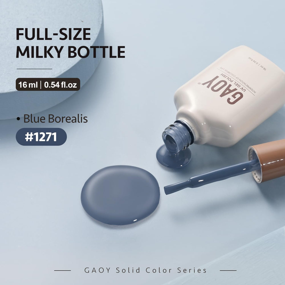 GAOY Blue Borealis enables layered patterns and creative nail art.