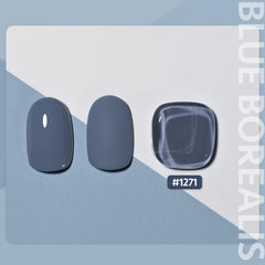 GAOY Blue Borealis swatches show two-layer color for a rich, even finish.