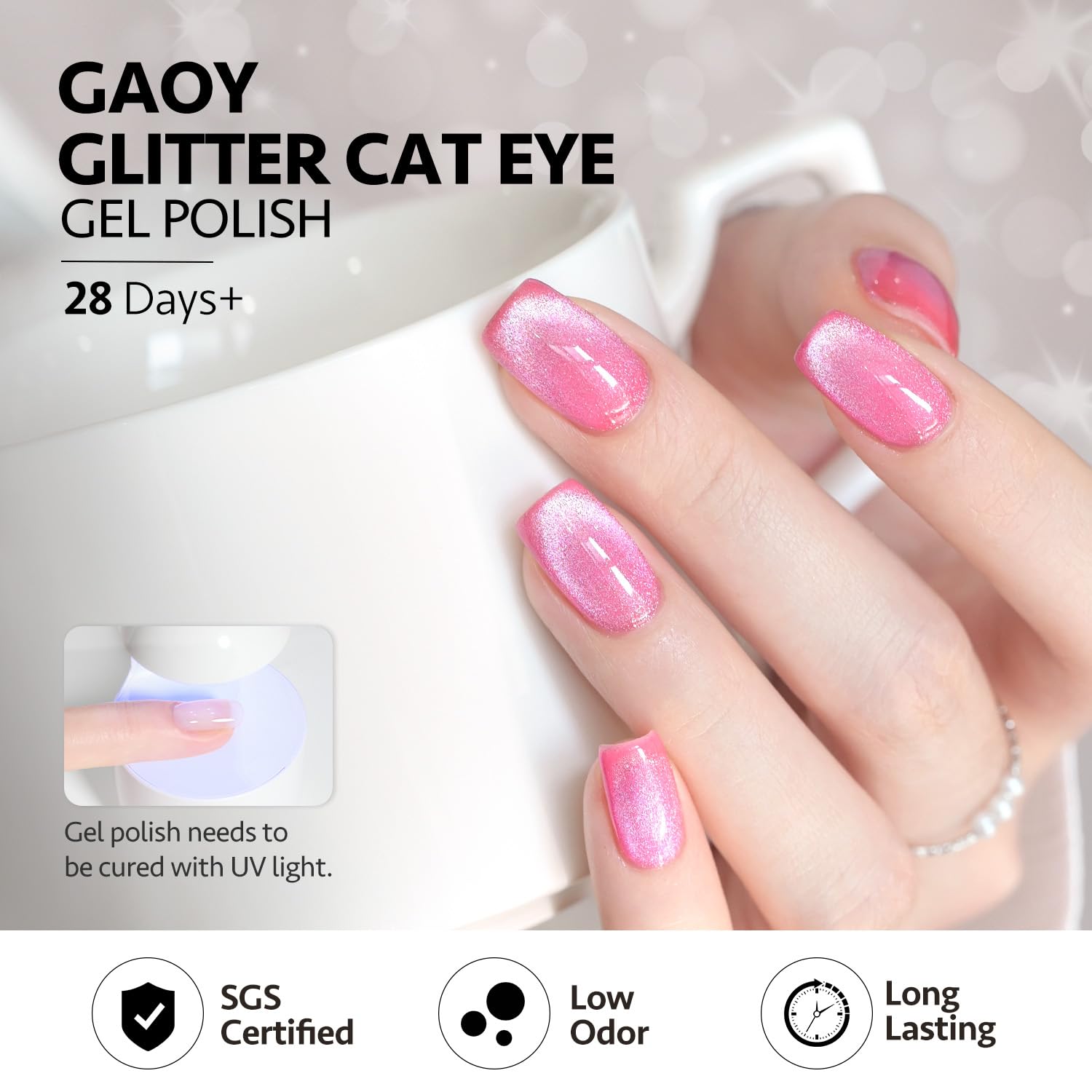 GAOY botella de 16 ml de esmalte cat eye