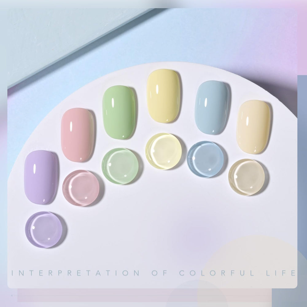 GAOY botellas esmalte gel 6 colores, secado rápido con luz UV